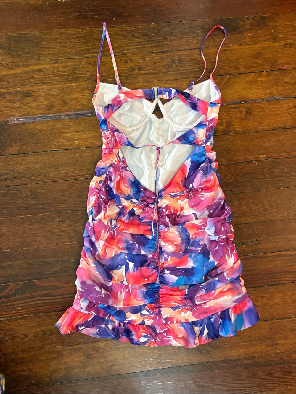 For love and lemons purple pink Natasha open back satin dress size M - Picture 6 of 6